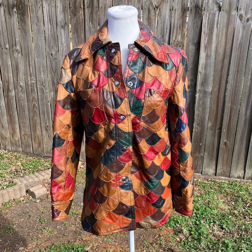 Vintage 70’s Patchwork Leather Jacket - Small - image 4